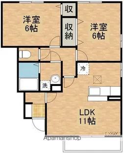 グリーン・リーフ熊倉 E【1階】の間取り